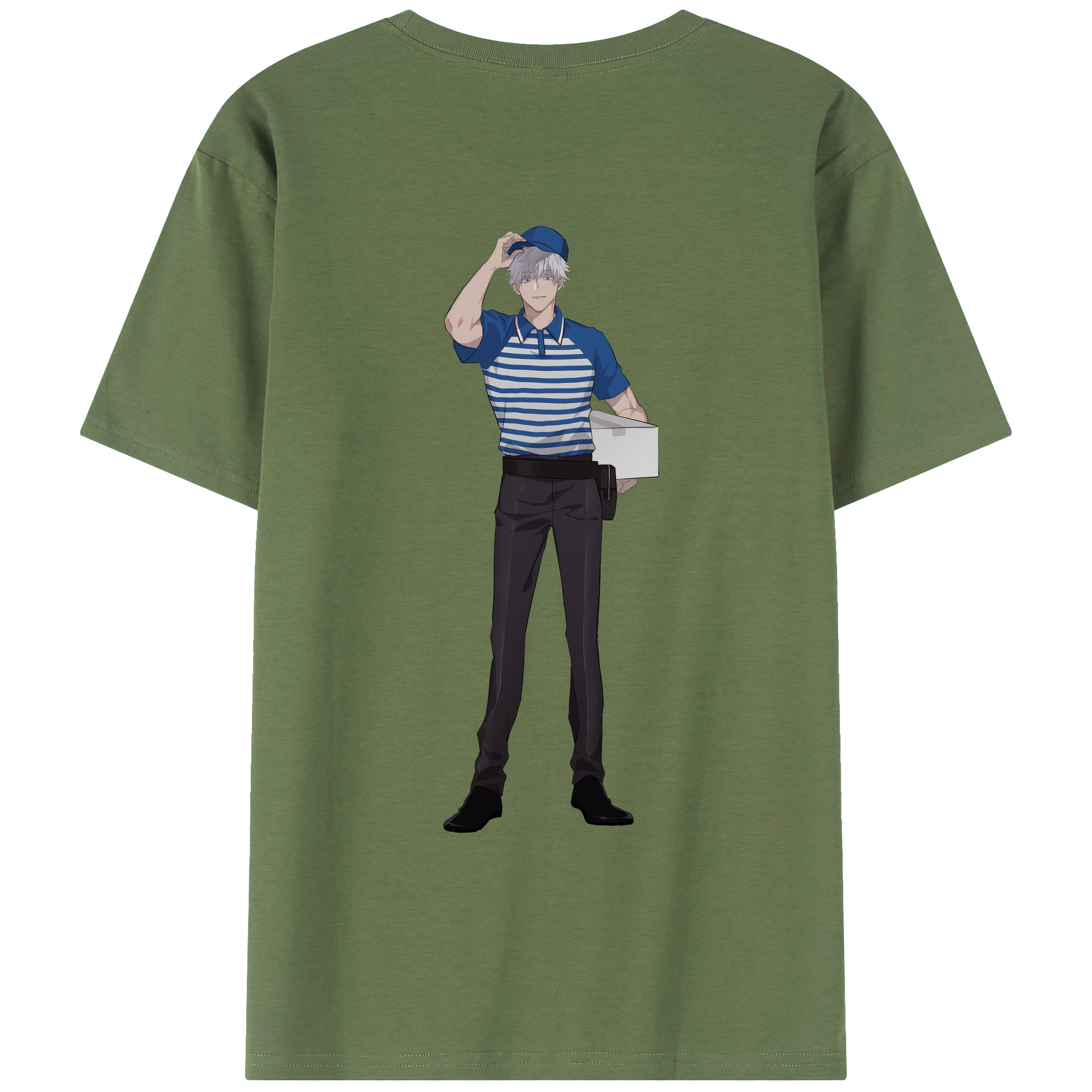 （画像用） 呪術廻戦 Jujutsu Kaisen 綿100％ メンズ半袖Tシャツ（バックプリント） 通気性